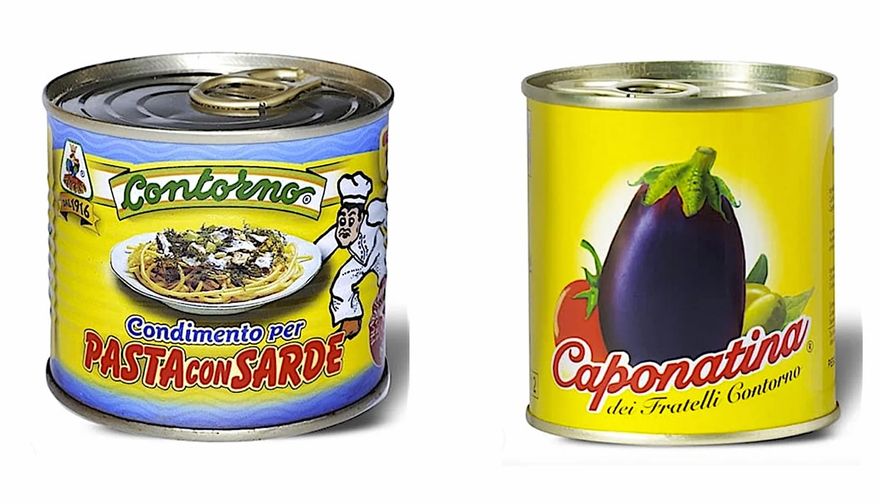 OFFERTA 15 lattine da 240 gr. di CONDIMENTO PASTA CON SARDE e 15 lattine da 200 gr. di CAPONATA SICILIANA F.lli Contorno per totali Kg.6,60 di prodotti 30 lattine totali.