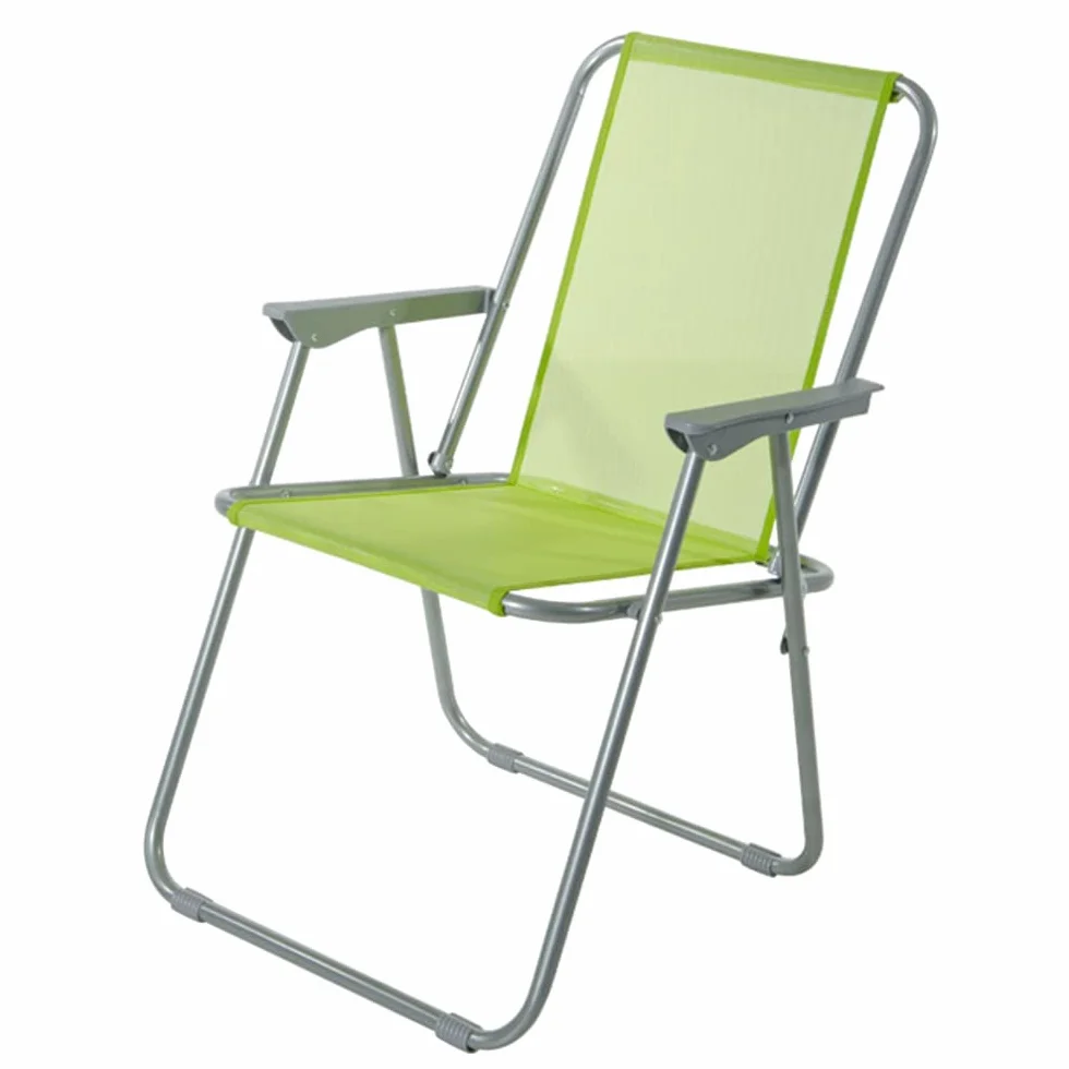 VERDELOOK Sedia Lanzarote Pieghevole da Spiaggia 52x44x75 cm, Lime Giardino Esterni