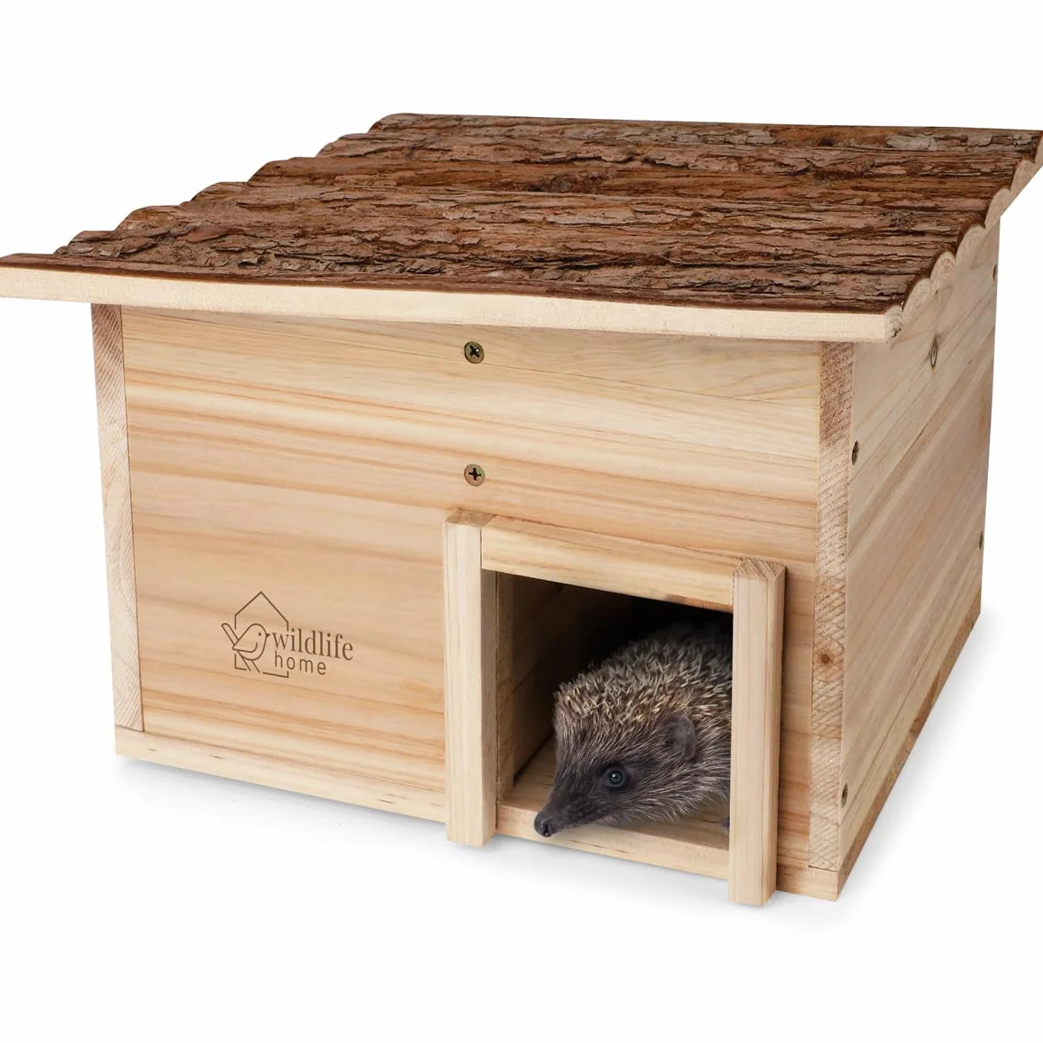 wildlife home Casetta per ricci invernale con fondo in legno, resistente alle intemperie per tutto l'anno, per il giardino, a prova di gatto I ricci