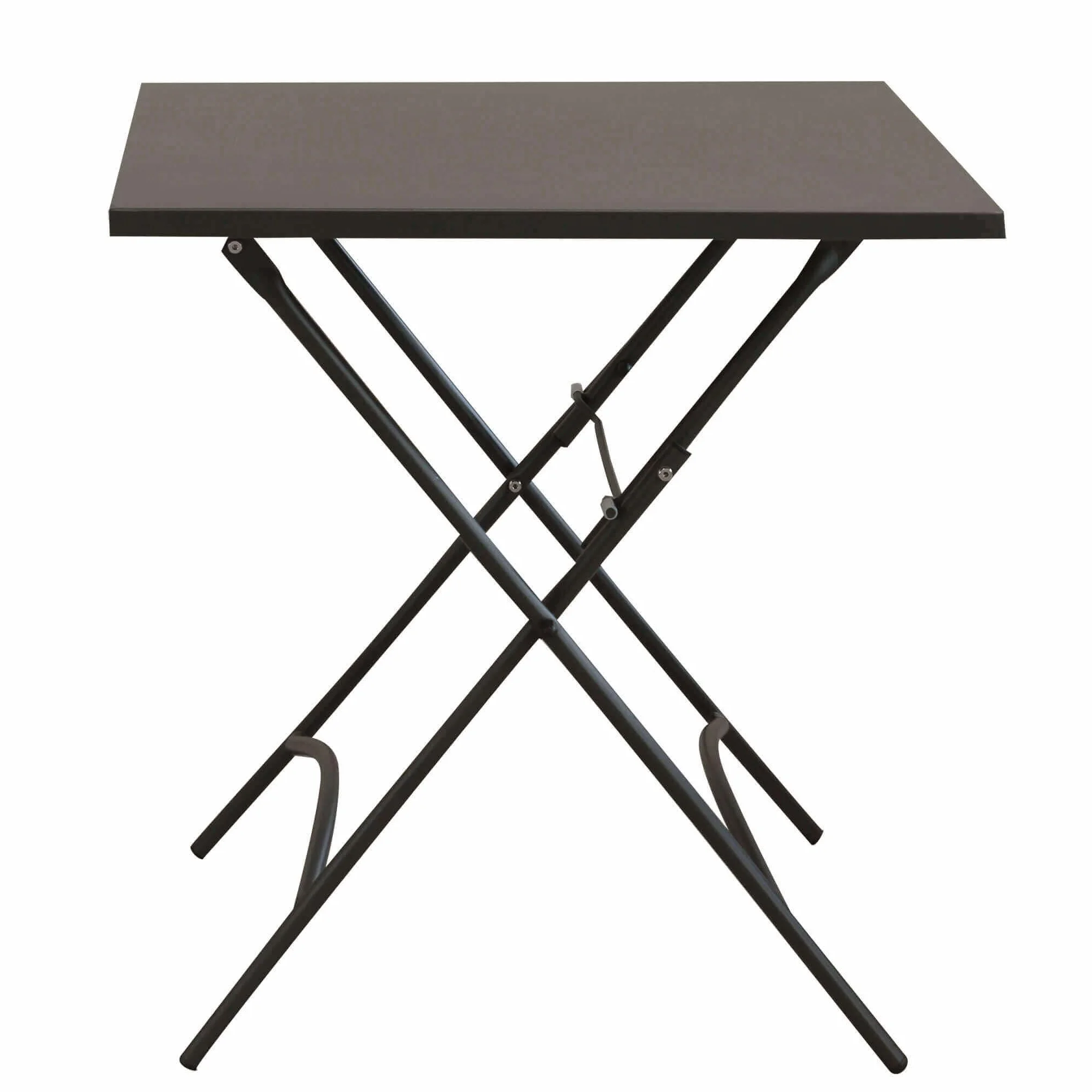 milani home - tavolo da giardino quadrato pieghevole, Romanus, 70 x 70 cm, in acciaio, taupe