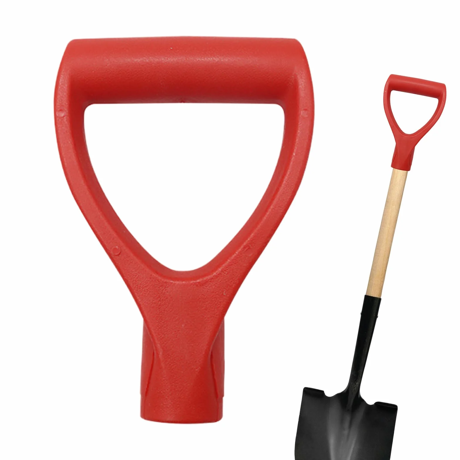 Manico ergonomico con impugnatura a D, manico di ricambio da 45,7 cm per giardinaggio senza lavoro, design robusto e confortevole con vestibilità universale, accessorio da giardino per scavare