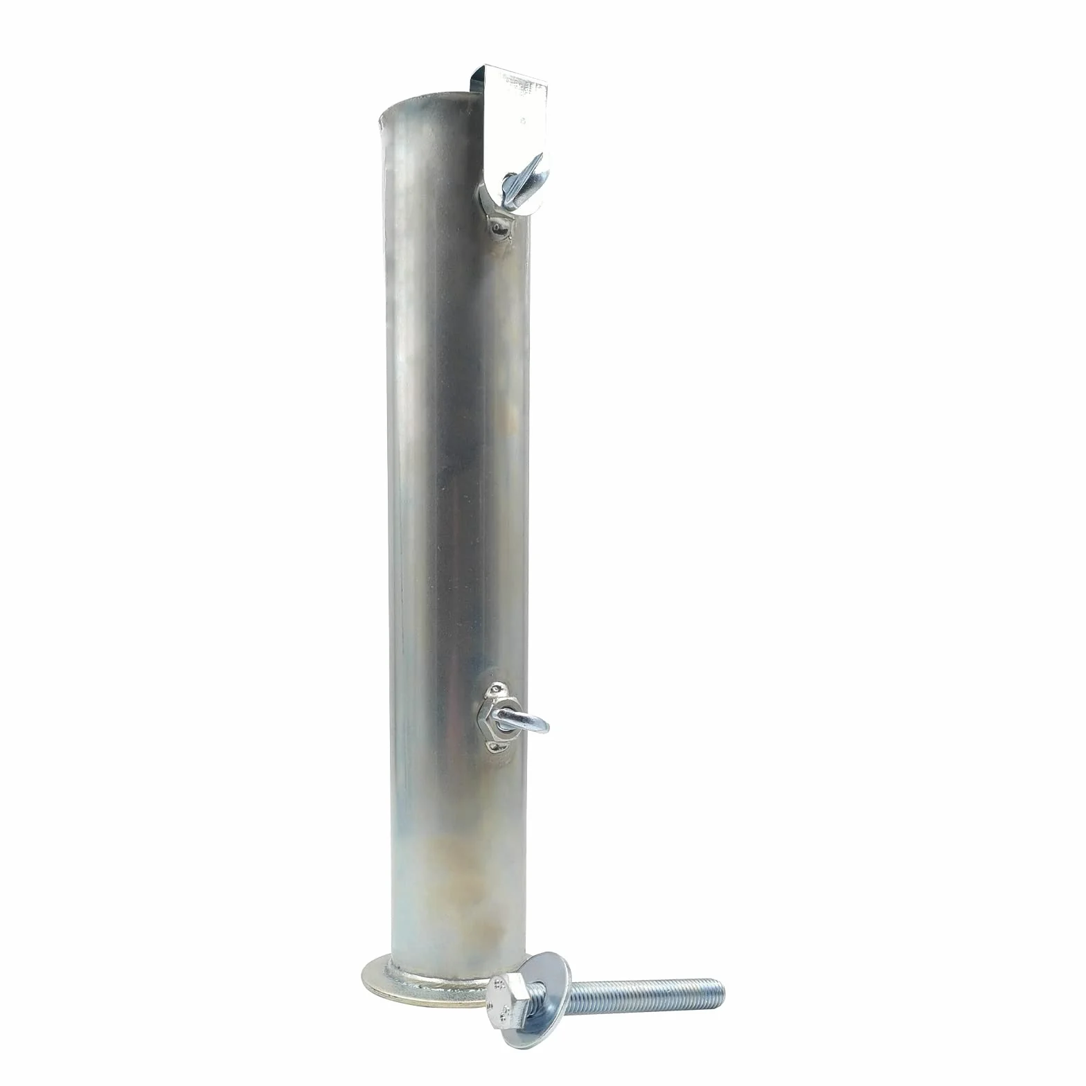 KOEM Supporto Tubolare in Ferro zincato Ø 55 mm Tubo di Ricambio per Base ombrellone in graniglia Cemento