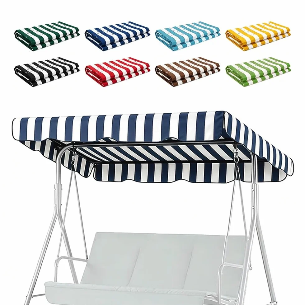 190x120cm Copertura Superiore per Dondolo da Giardino Tettuccio per Altalena da Giardino Copertura Dondolo 3 Posti Impermeabile Telo Ricambio Universale(Dark Blue,77x49in-195x125cm)