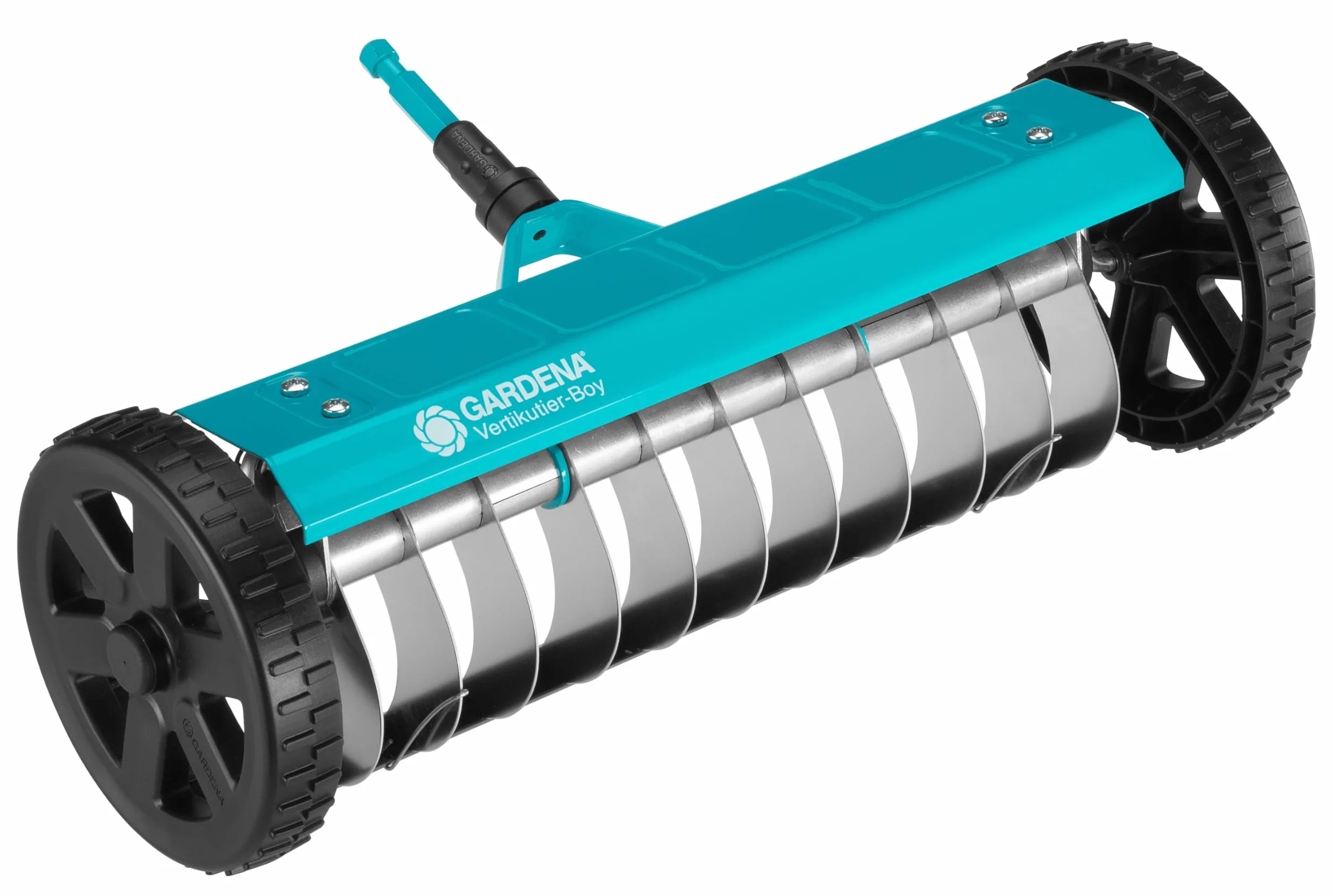 Gardena Miniaeratore su ruote Gardena combisystem: Scarificatore manuale per eliminare muschio, erbacce ed erba infeltrita, con ruote robuste (3395-88)