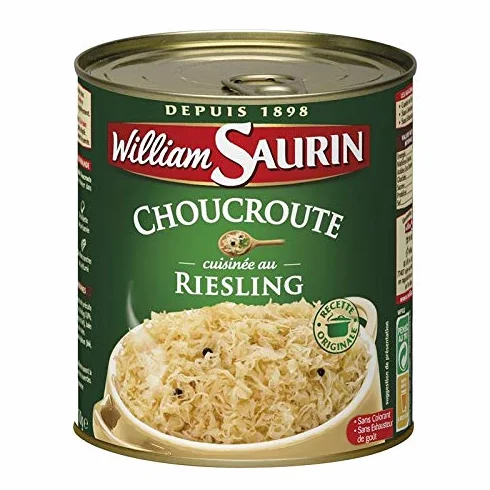William Saurin Choucroute Au Riesling 810G - Livraison Gratuite Pour Les Commandes En France - Prix Par Unité