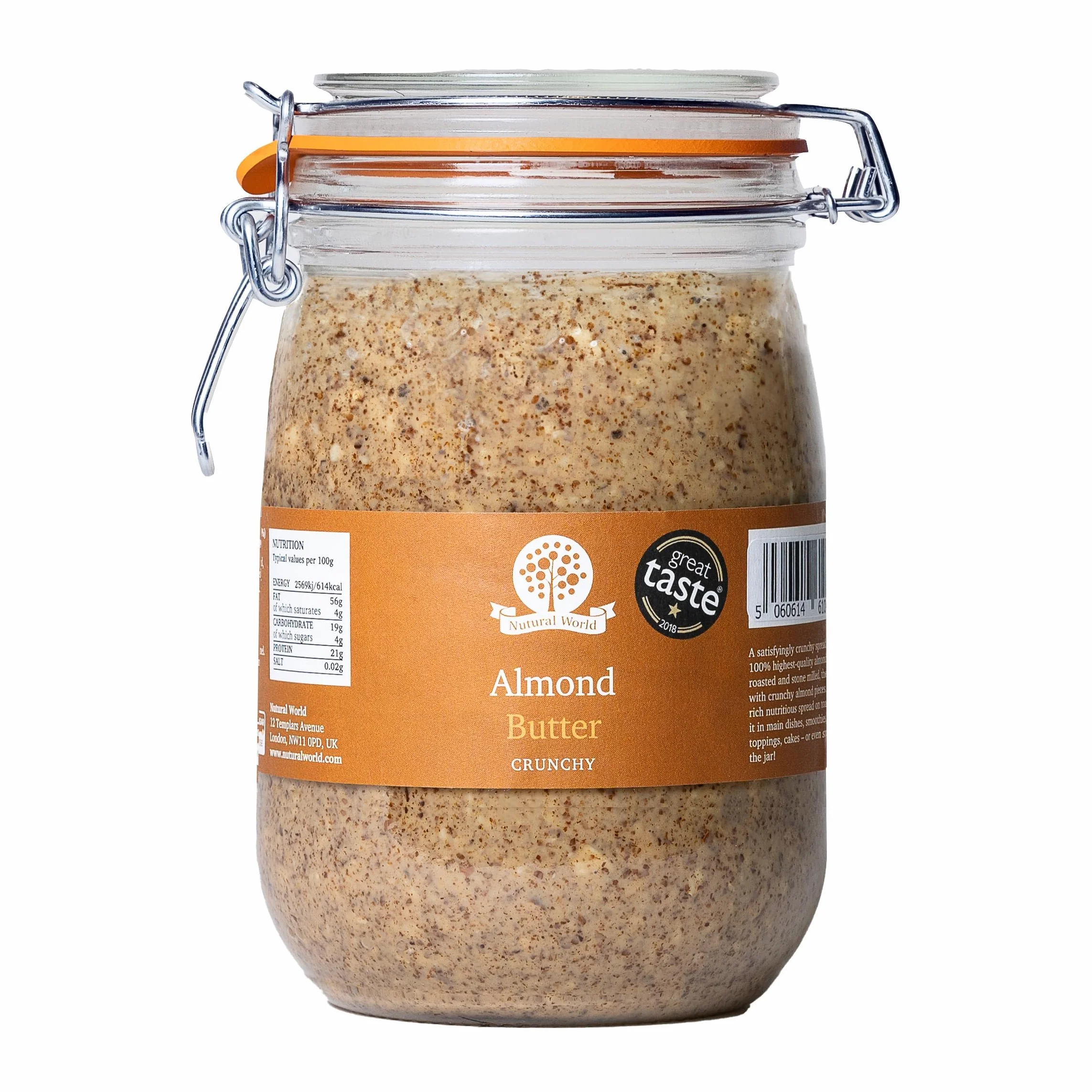 Nutural World - Burro di Mandorle Croccante (1kg) - *** Nuova Confezione ***