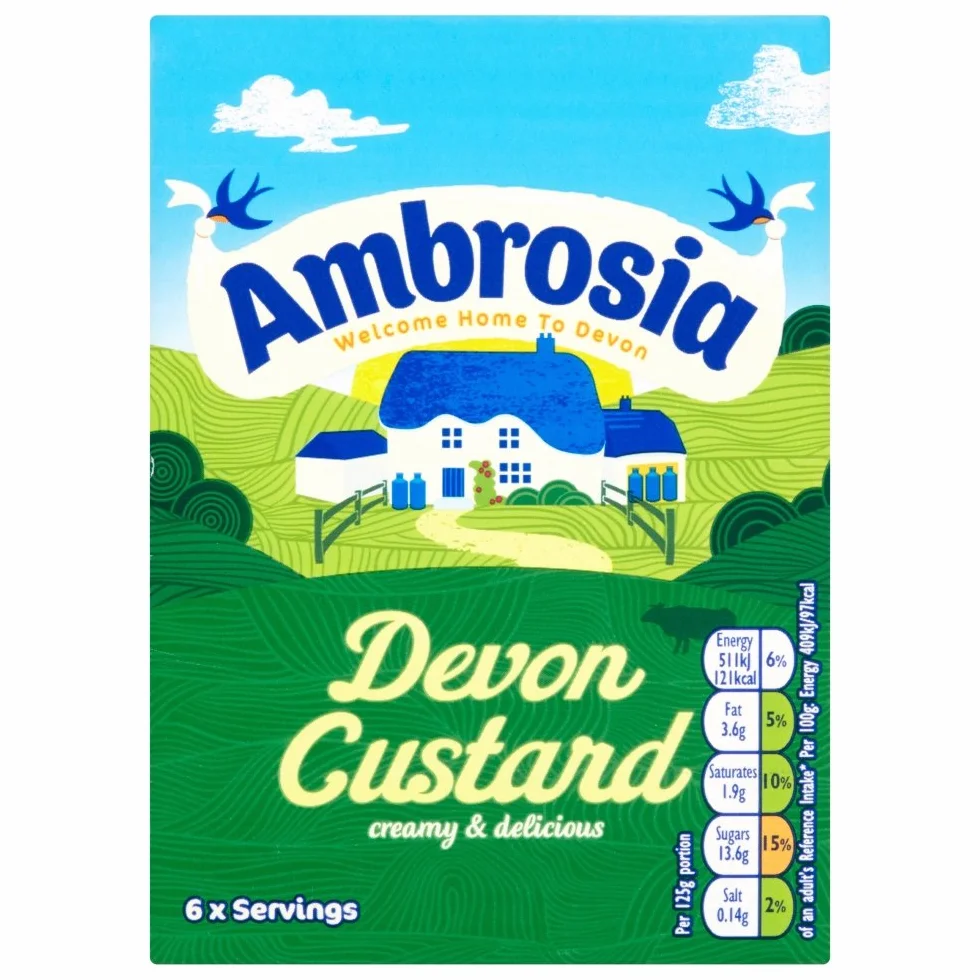 Ambrosia Crema pasticcera Devon, 6 x 125 g