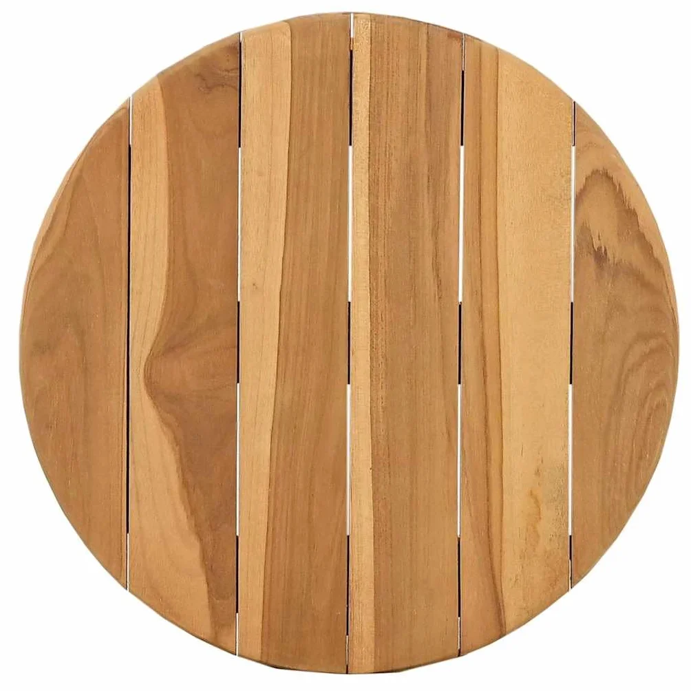 vidaXL Tavolo Laterale Marrone 40 x 40 x 41 cm Legno di Teak Solido, Tavolo da Giardino e terrazza, Moderno, Legno Teak, Resistente alle intemperie, Decorazione Minimal per Il Patio