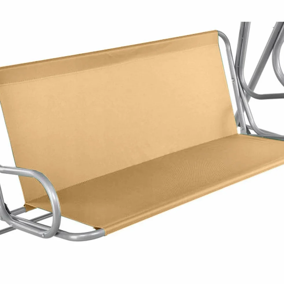 WingFly Coprisedile da Giardino per Dondolo, per Sedia a Dondolo da Giardino, Coprisedili per Altalena da Giardino, Copertura per Sedia da Giardino, 2 e 3 Posti (beige, 158 * 52 * 52cm)