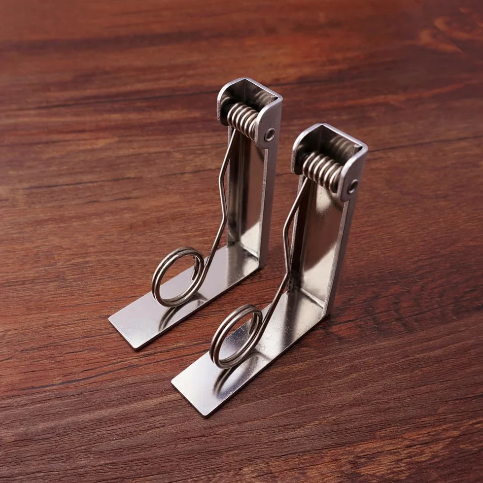 Mollette fermatovaglia a molla in acciaio inox, per picnic, feste, fino a 5,5 cm, confezione da 6
