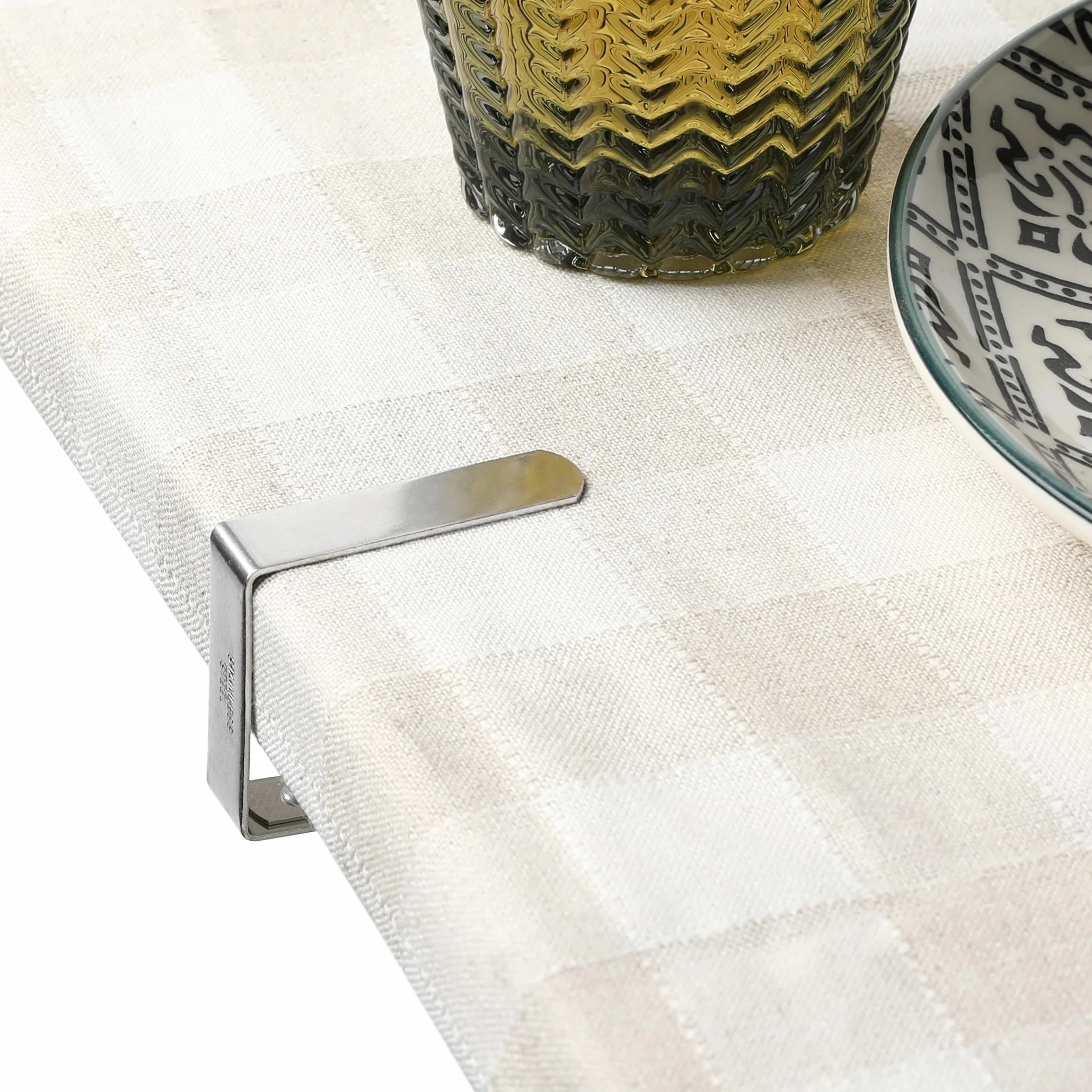 Vaily Tovaglia Clip in Acciaio - Fermatovaglia per Piani d'appoggio Fino a 3 cm per l'esterno - 12 PCS.