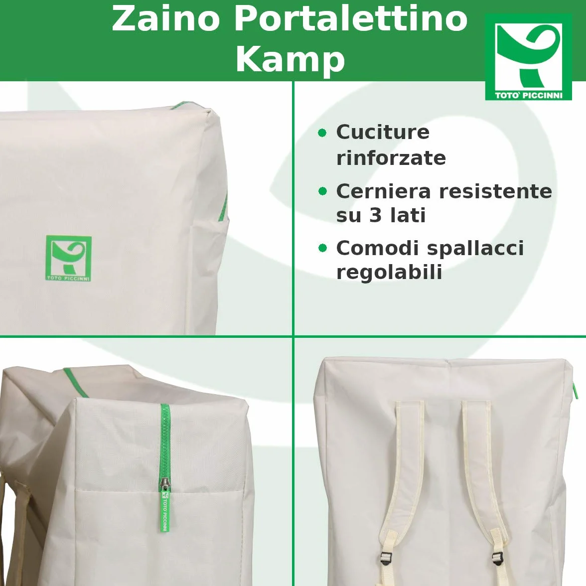 Totò Piccinni Lettino prendisole KAMP Pieghevole Leggero Alluminio CUSCINO e BORSA Zaino (Blu)