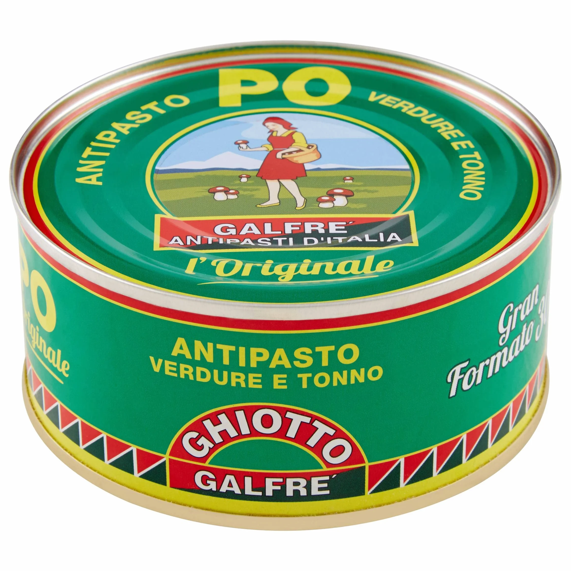 Ghiotto, Galfrè Antipasti d'Italia, Antipasto PO, Verdure con Tonno, pronto da gustare, Condimento per Aperitivi, Insalata di Riso e Freschi Secondi, Contorno di Verdure, Formato Scorta da 6x300gr