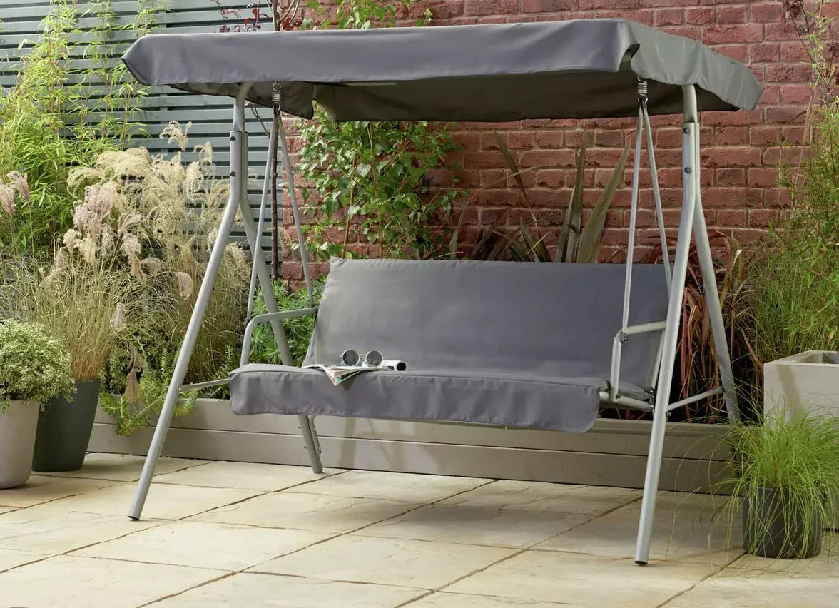 Ferocity Copertura universale per dondolo da giardino, telo per dondolo Hollywood da 3 posti XL circa 230 x 120 cm per dondolo da giardino, copertura per dondolo di ricambio, telo per tetto solare