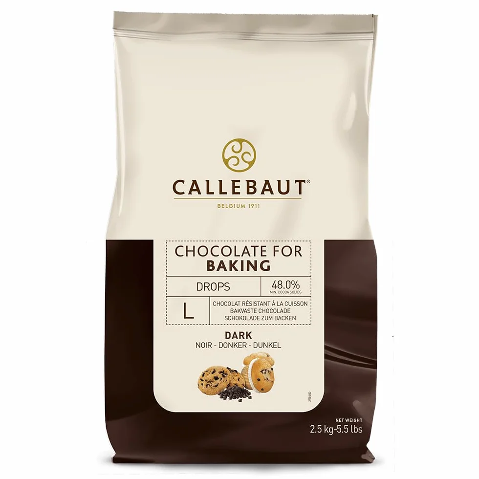 Callebaut - Gocce di Cioccolato Fondente per la Cottura da Forno 2,5kg