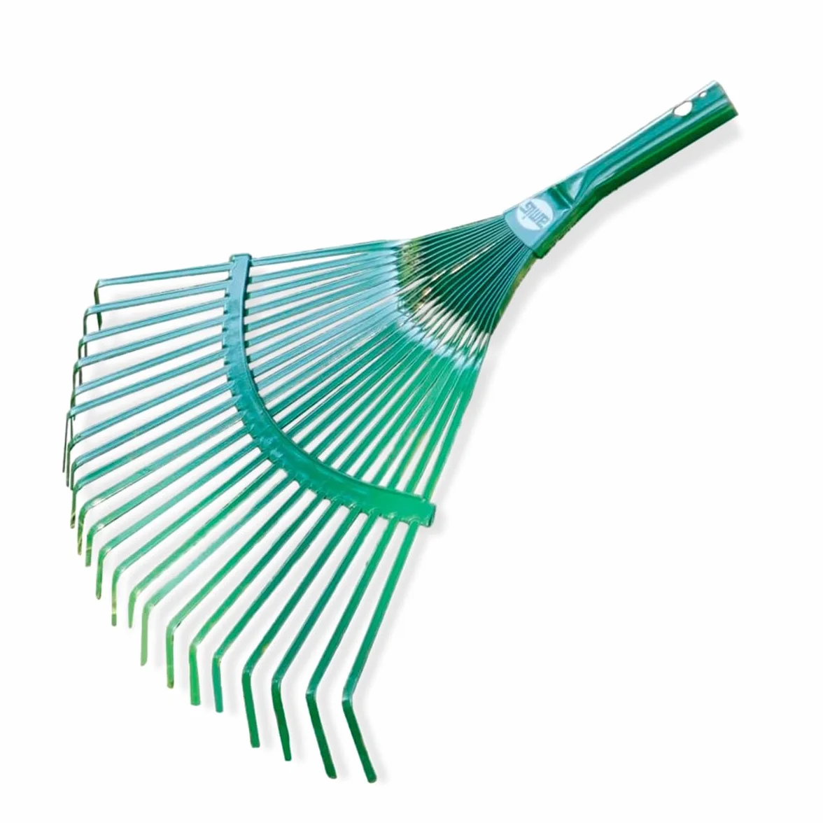 Amig - Rastrello - Rastrello giardino 22 denti - Resistente e funzionale - 400 mm - Acciaio - Verde
