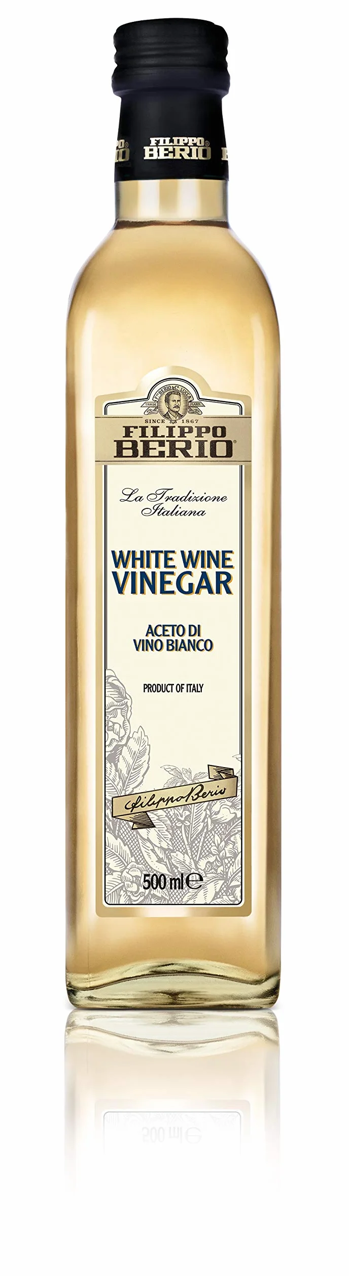 Filippo Berio Aceto Di Vino Bianco 500ml (Confezione da 6)