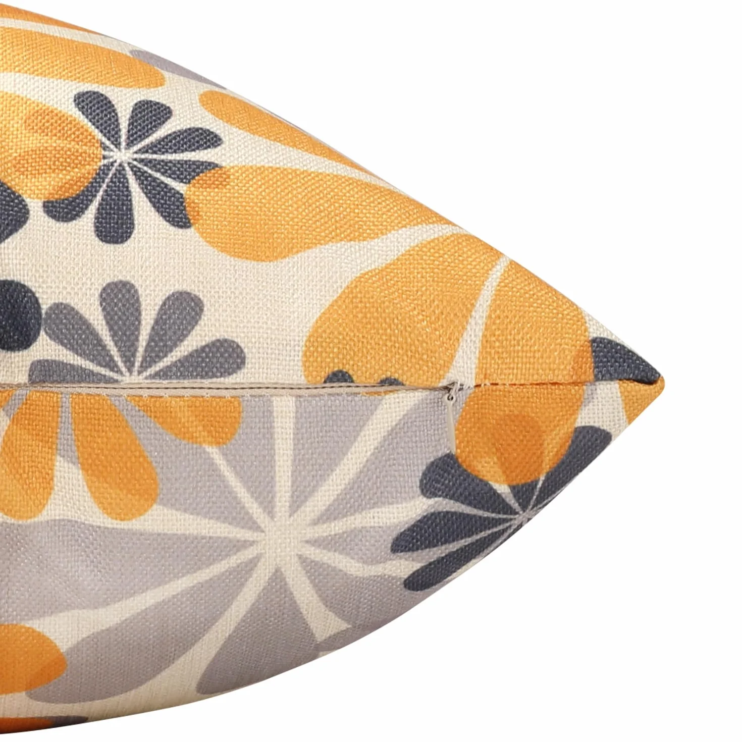 Federe Cuscini Divano 40x40 Giallo Copricuscini Fiori Rurali Decorativi Federe Cuscini Moderna Set di 2 Lino Copricuscino Per Decor Cuscini Del Soggiorno Camera da Letto Giardino Divano Sedia