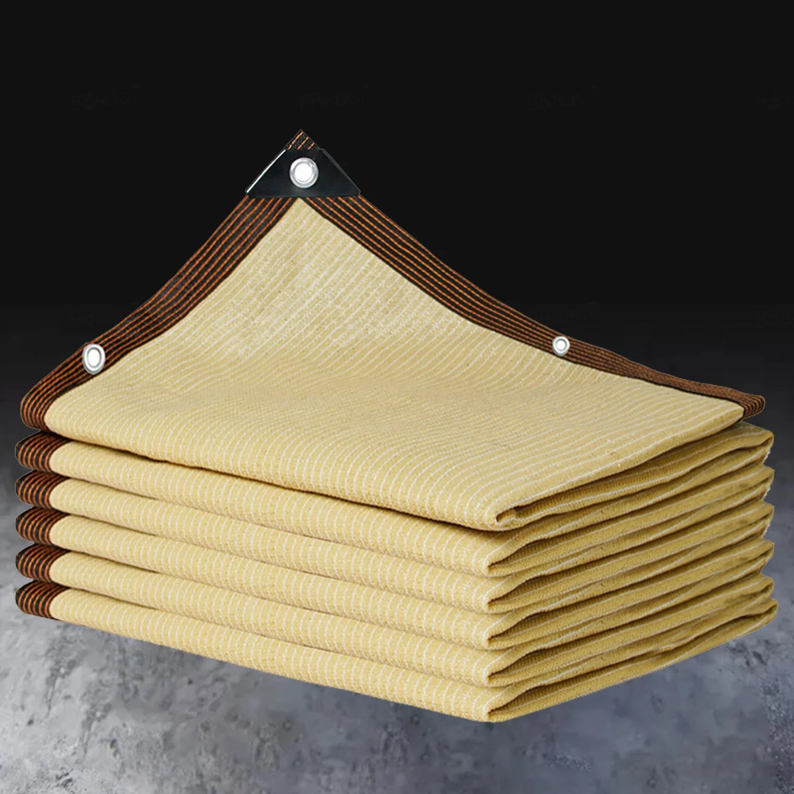 Rete Tenda A Vela Ombreggiante Rettangolare 3x4m Tenda da Sole Traspirante Rete Parasole Con Occhielli Protezione Raggi UV 90%-95% Balconi Esterno Serra Rete Frangivento,beige-3x4m
