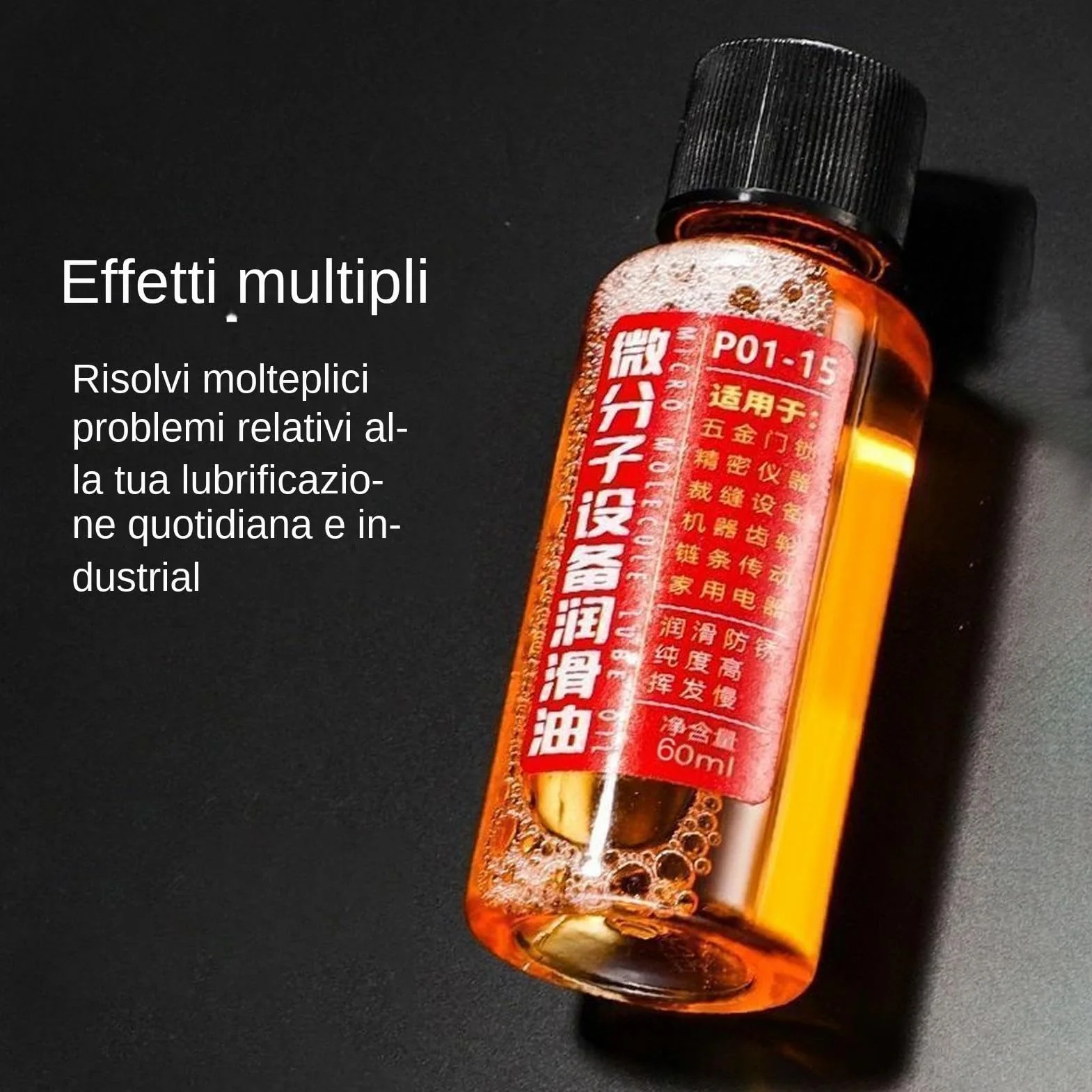 Olio per Motoseghe - Olio per Lubrificante per Catene Ecologico ad Alte Prestazioni da 60 ml - Prevenzione della Ruggine, Forniture Domestiche Resistenti all'Uso