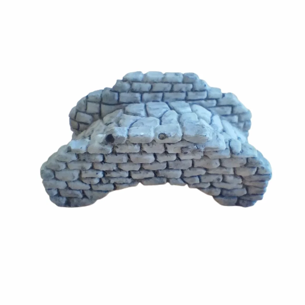 Ponte in miniatura per terrario da tavolo, giardino zen, giardino fatato, decorazione albero bonsai (E (piccolo grigio))