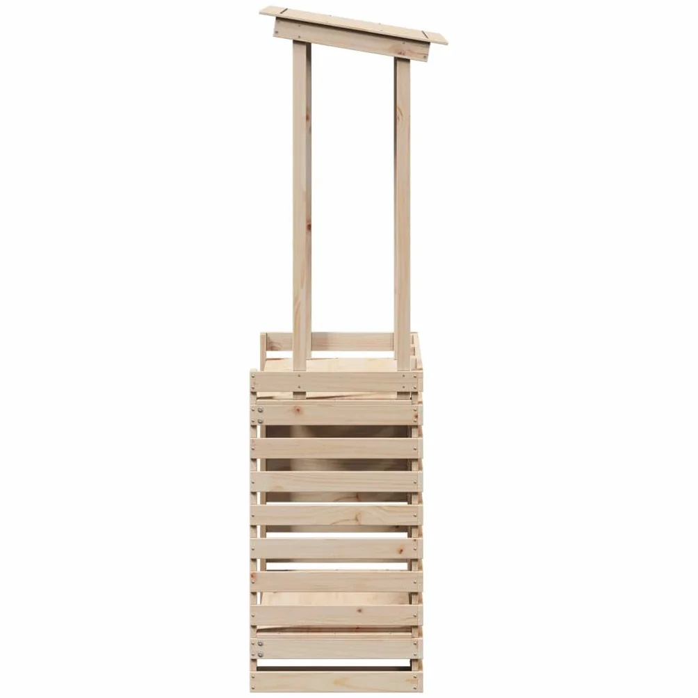 Generico Tavolo Bar da Esterno con Tetto 112,5x57x195,5cm Legno Massello,Mobili da Giardino,Tavoli da giardino-832534
