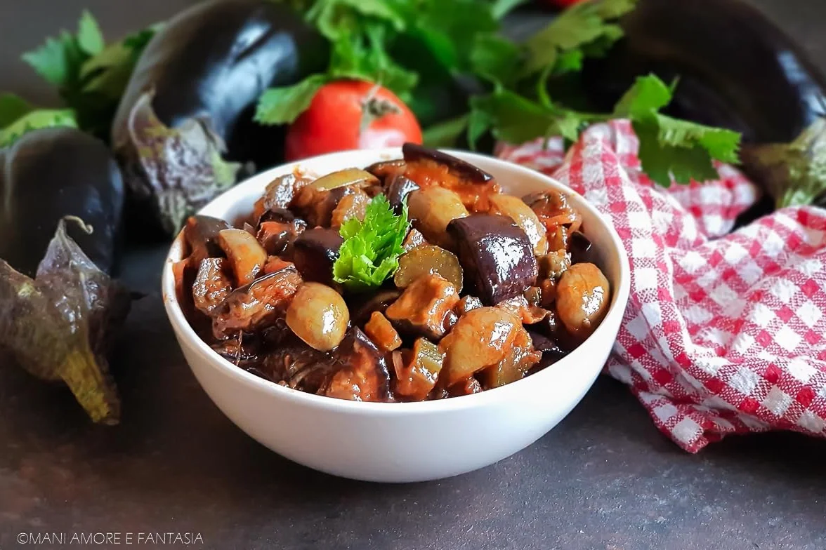 CAPONATA DI MELANZANE TRADIZIONALE SICILIANA lattina da 140 gr. azienda storica CONTORNO Palermo - Confezione da 24 lattine da 140 gr. (24)