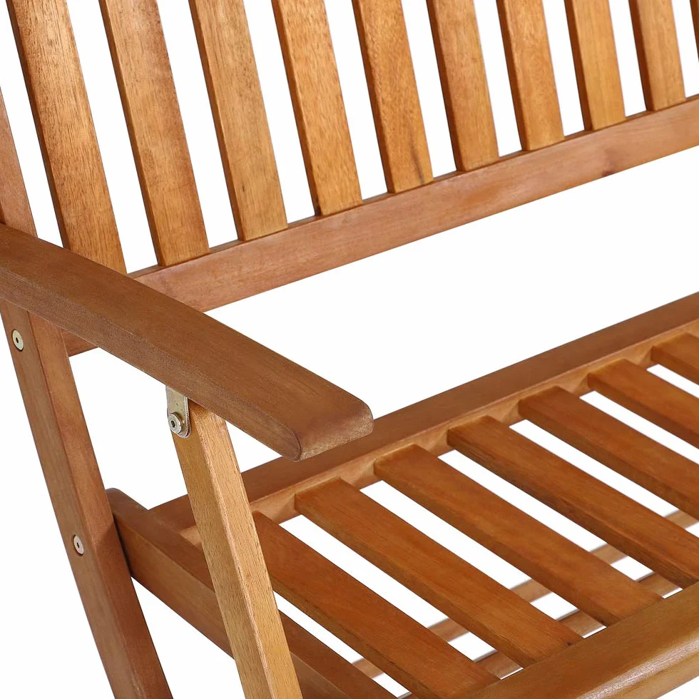 Deuba CASARIA® Panchina Pieghevole da Giardino in Legno di Eucalipto Certificato FSC® Panca 2 Posti Terrazza Esterno