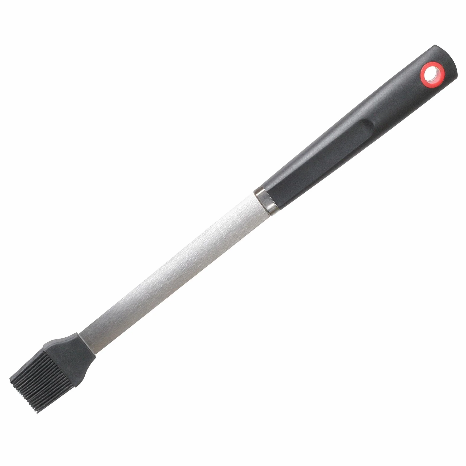 wenco Pennello lungo, 42 cm, in acciaio inox/silicone, resistente al calore, versatile, utilizzabile come pennello da forno, pennello da cucina, pennello per barbecue