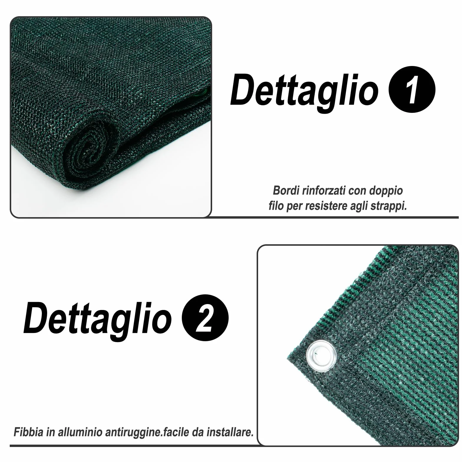 SUNNY GUARD Frangivisto Balcone 90x600cm HDPE Protezione Privacy Balcone,Protezione Solare e traspirabilità Recinzione Copertura per Balcone Giardino terrazza con Fascette,Verde