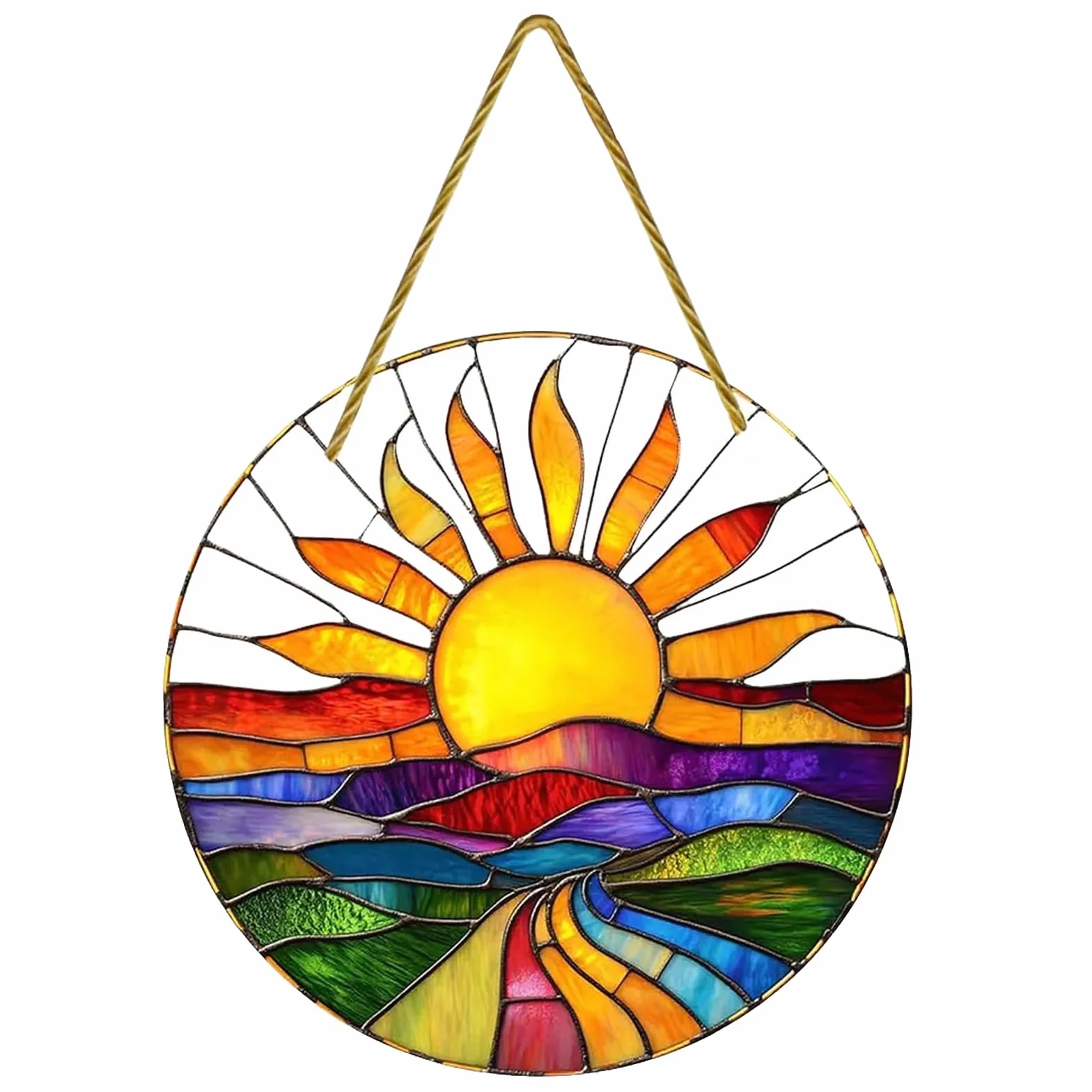 Acchiappasole Cristallo, Appeso Arcobaleno Prisma Finestra, Acchiappa Sole Acrilico, 20x20cm Acchiappa Forma Girasole, Pendenti Prismi Cristallo, Acchiappasole Arcobaleno per Casa Giardino