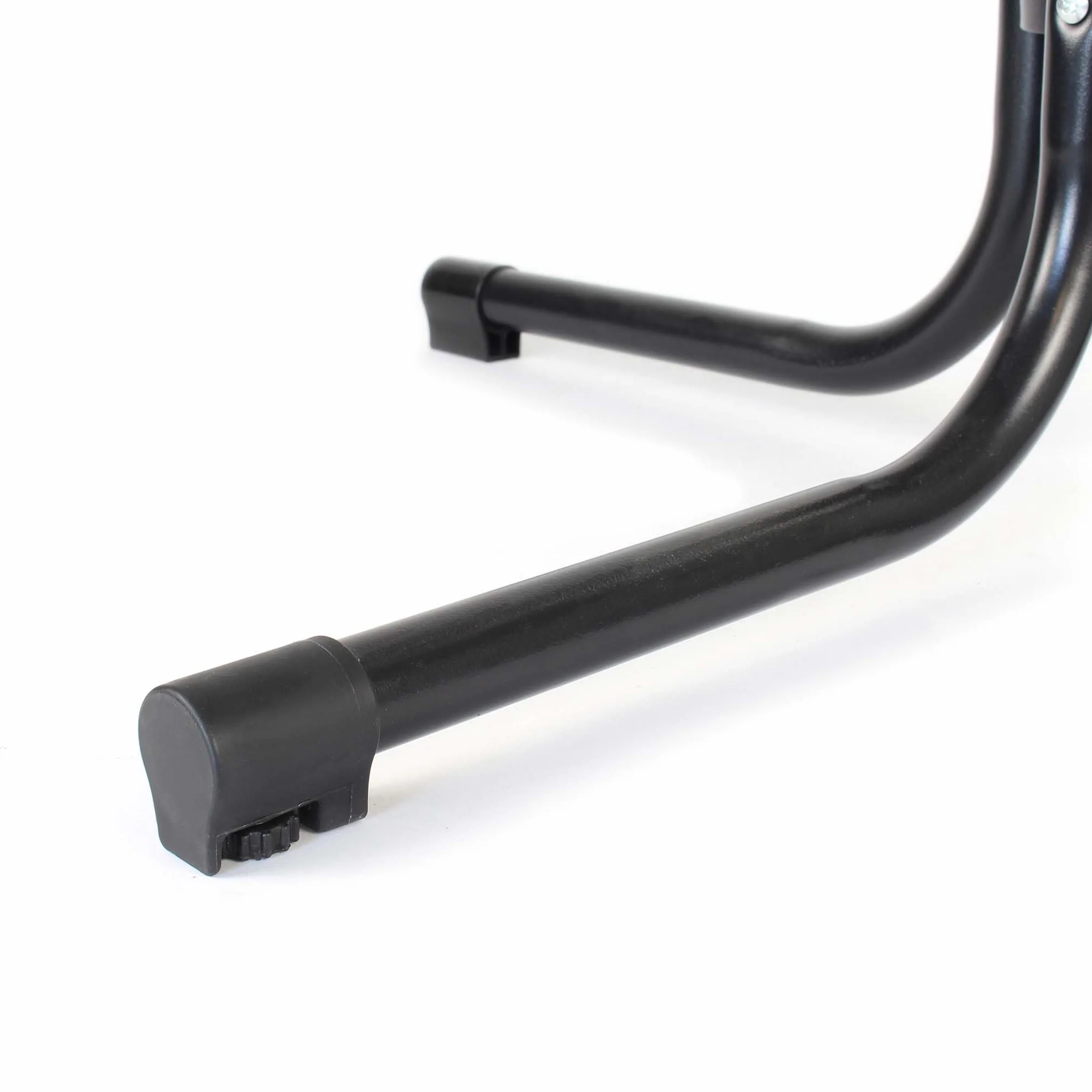 Tavolo alto da bar rotondo pieghevole nero Ø 80 cm h 110 cm per interno ed esterno