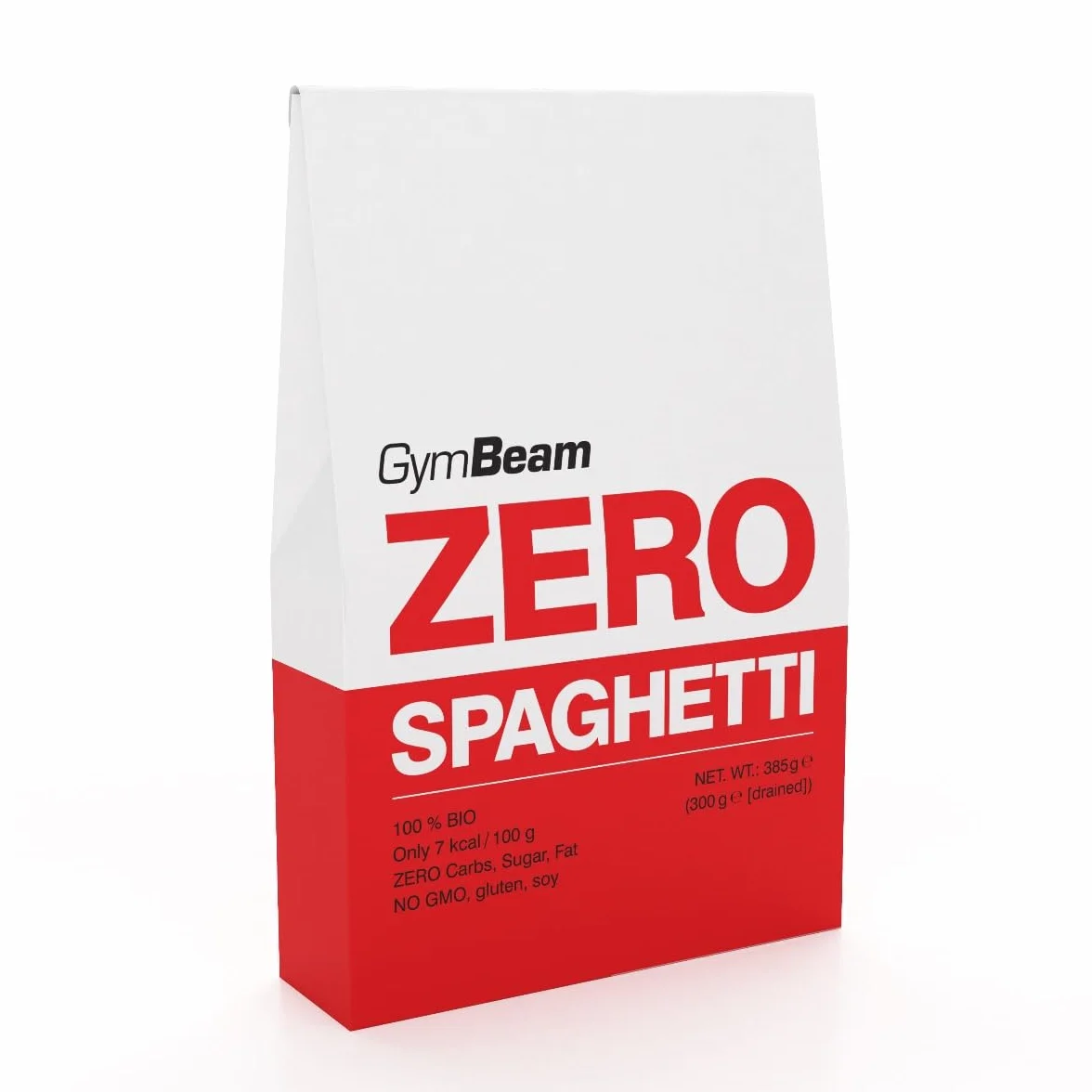 GymBeam Spaghetti Zero BIO 385g, Pasta Ipocalorica di Farina di Konjac, Adatta ai Vegani, Senza Glutine, Quasi Zero Carboidrati e Grassi, Ideale per la Perdita di Peso (385 g (Confezione da 10))