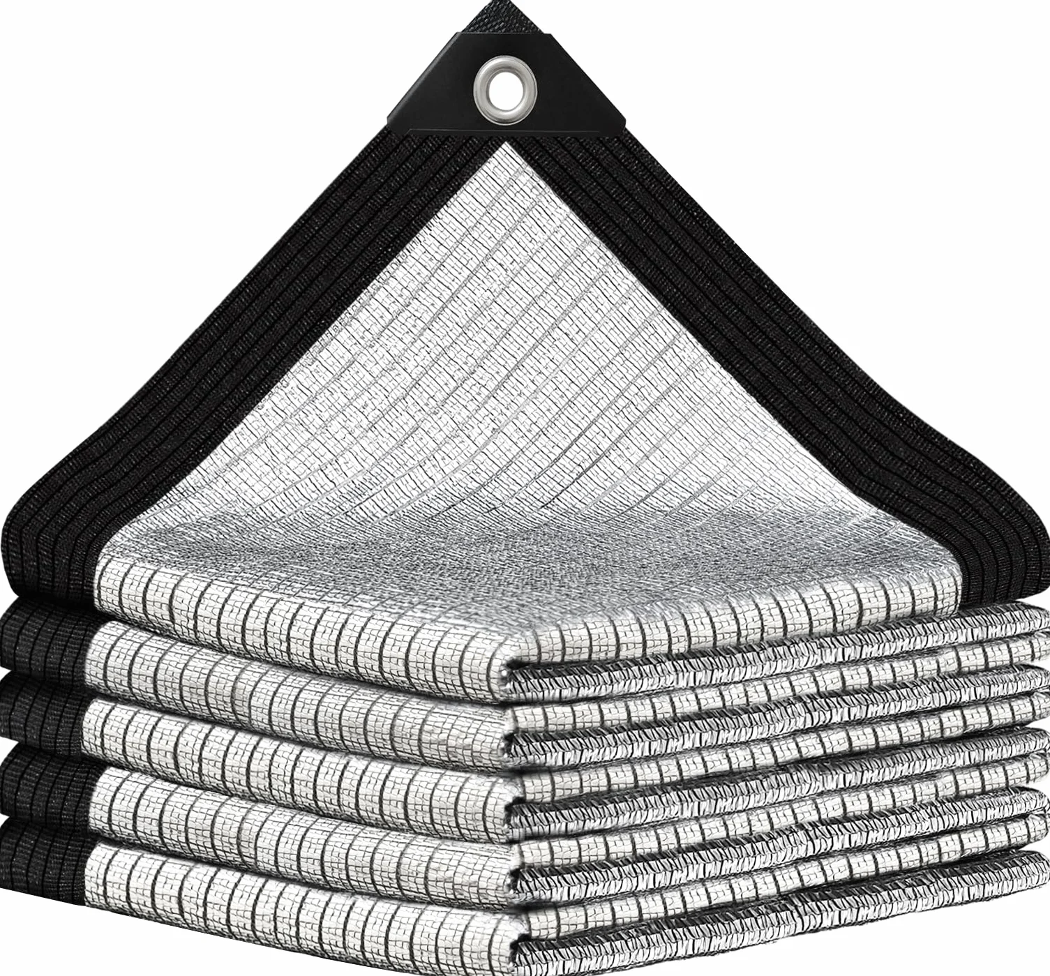 Rete Ombreggiante Alluminio,80% Tasso Di Ombreggiatura Resistente Ai Raggi UV,Criptato E Ispessito Ombreggiante per Balcone,Giardino,Protezione Solare per Auto.