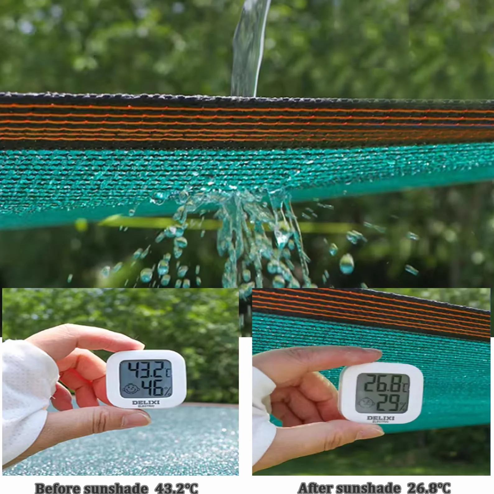 Telo Ombreggiante Resistente Ai Raggi UV 3x7m Teli Ombreggianti Verde | Rete da Giardino in HDPE Telo Protezione Solare Esterno - Vela Ombreggiante Per Piante Da Patio Serra Pollaio