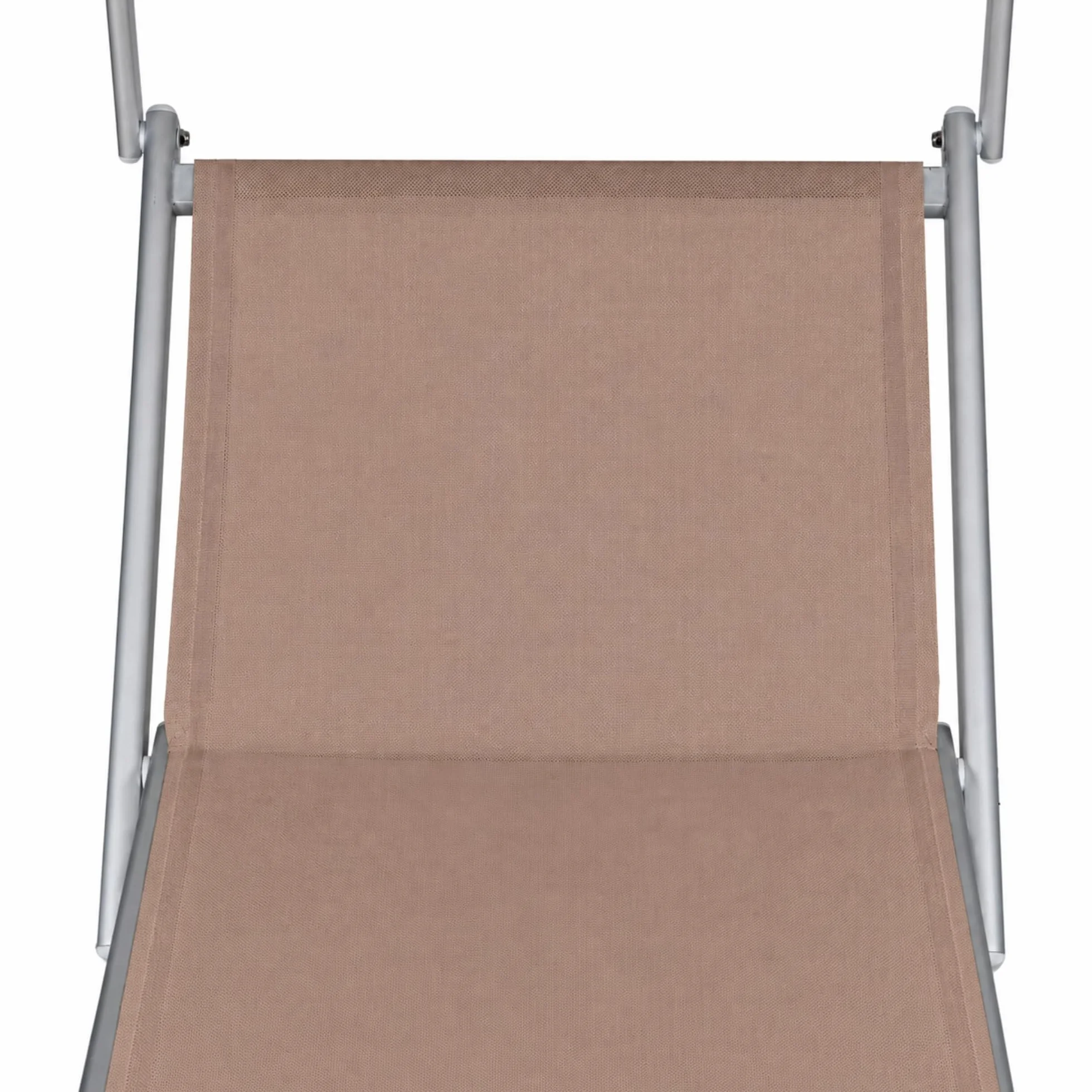 SUNNY STAR LETTINO CON PARASOLE IN TEXTILENE 186x61x38cm STRUTTURA IN ALLUMINIO TORTORA