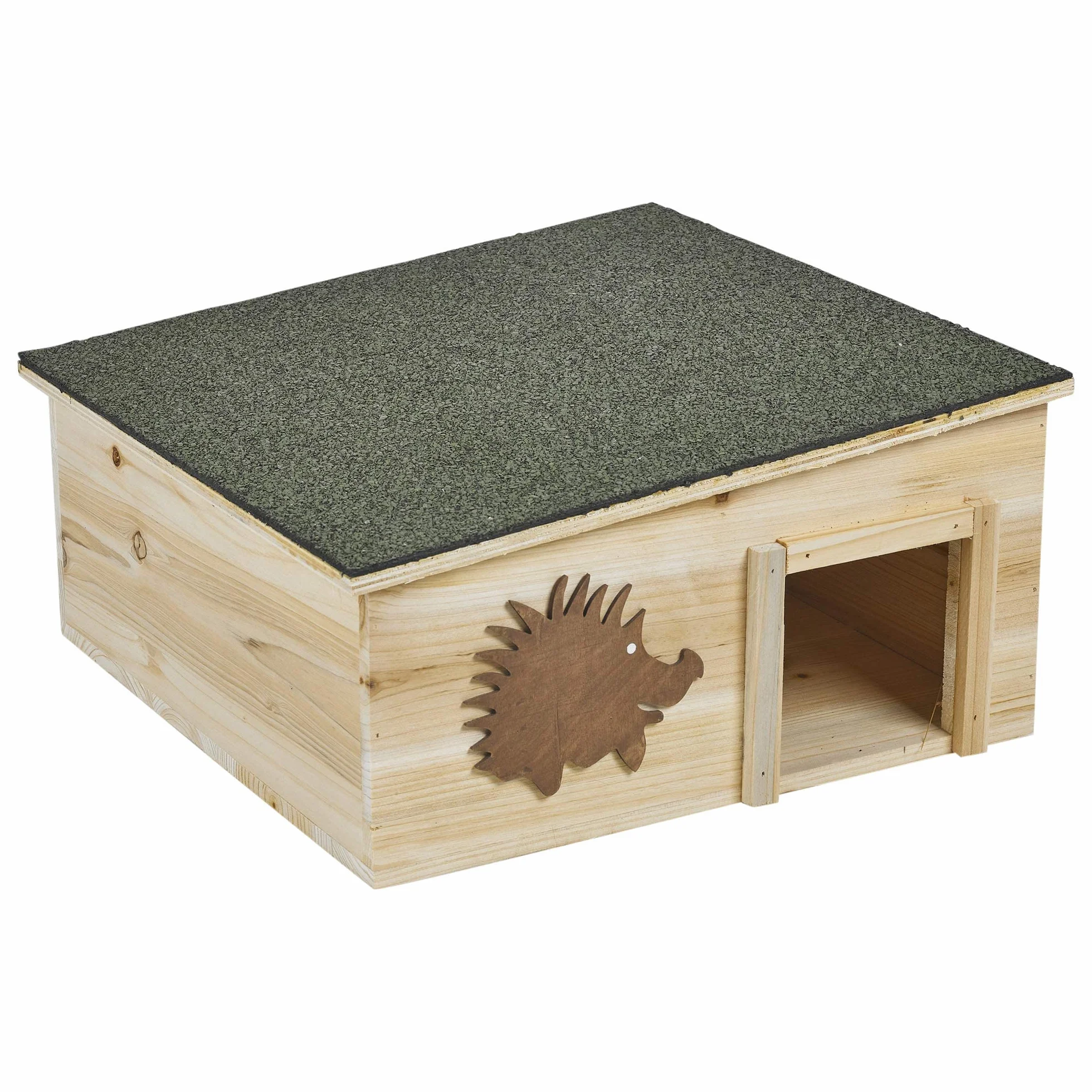 URBNLIVING - Grande casetta in legno a forma di riccio, antipioggia, con tetto in bitume rimovibile e 2 stanze