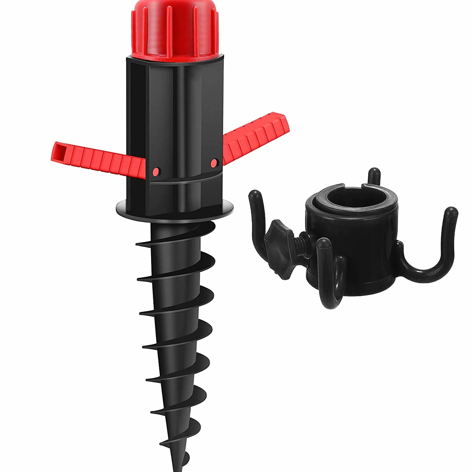 LEcylankEr Base per Ombrellone, Porta Ombrellone per Esterno Picchetto per Ombrellone con Maniglia, Supporto per Ombrellone per Spiaggia/Sabbia/Prato/Terreno, 22-32 mm